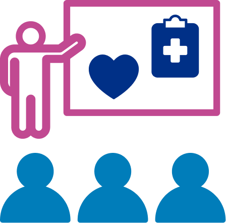 icon of a teacher and a class